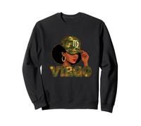 Reine Vierge Signe du Zodiaque Camouflage Afro Fille Sweatshirt