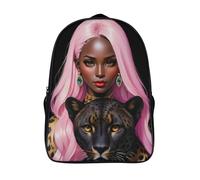 reine voyage sac à dosc 2 compartiment élégant cartable scolaire cheveux roses sac à dos 3d imprimé-16,12 ans et plus garçon fille pour l'école les voyages les affaires