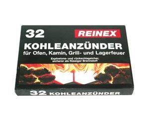 Reinex Lot de 32 allume-barbecue à base de pétrole en forme de bloc pour barbecue, four, cheminée et feu de camp