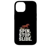 Reining Rider Western Reining Slide Stop Spin Stop Coque pour iPhone 14