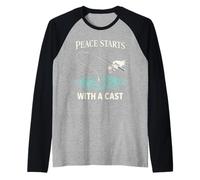 Réinitialisation de la pêche Water Clears My Mind Fishing Helps Me Recharge Manche Raglan