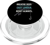 Réinitialisation de la pêche Water Clears My Mind Fishing Helps Me Recharge PopSockets PopGrip pour MagSafe