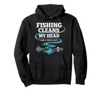 Réinitialisation de la pêche Water Clears My Mind Fishing Helps Me Recharge Sweat à Capuche
