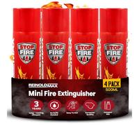 ReinoldMax Lot de 4 Sprays extincteurs 500 ML pour Cuisine, Caravane, Tente