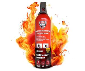 ReinoldMax Petit Extincteur Voiture | Mini Extincteur Bateau | Extincteur Caravane | Extincteur Compact | Mini Extincteur Barbecue Extincteur Maison 5 in 1 | Extincteur Aérosol 750 ML