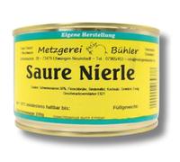 Reins aigres en conserve 400 g de porc de campagne dans une délicieuse sauce Aliment durable dans une boîte Plats préparés Plat prêt à l'emploi Porc