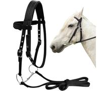 Reins D'entraînement Des Chevaux | Licou Durable Avec Système De Boucle Harnais Bride À Tête Pour L'entraînement Aux Chevaux, Le Contrôle Stable, Travail Au Sol, L'ajustement Réglable Ranch, La Ferme,