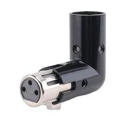 Reinscer 1 adaptateur d'angle XLR rotatif avec connecteurs en forme de L mâles et femelles, adaptateur en métal avec 4 positions d'angle réglables