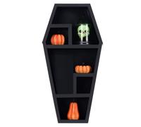 Reinscer 1 étagère murale flottante massive en PVC noir pour , la chambre, , la salle de bain - Style gothique effrayant