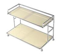 Reinscer 1 organiseur de maquillage à 2 niveaux en métal galvanisé pour salle de bain et comptoir de maquillage, étagère de rangement pour chambre à coucher