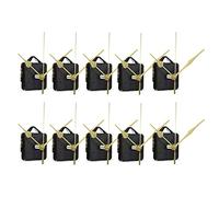 Reinscer 10 pièces DIY Mouvement silencieux Broche Mur Quartz Horloge Mécanisme d'horloge Outil de réparation Pièce Horloge Kit