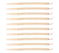 Reinscer 10 PièCes SéRies 12 Pouces Non en Bois Serpents OnduléS ArticuléS Flexible en Bois Serpent Blanc ModèLe Animal Artisanat pour Les Arts