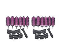 Reinscer 12 pièces/lot de 3 tailles, brosse à boucler amovible avec pinces de positionnement, aluminium, céramique, boucleur, peigne, coiffeur