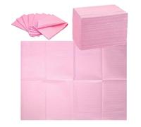 Reinscer 125 Pièces Tapis de Serviettes de Table Jetables pour Nail Art 13 X 17 Pouces Tapis de Nail Art Imperméable Feuille de Papier Tampons Propres Tatouage Rose