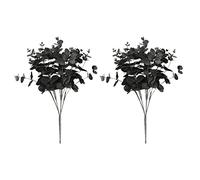 Reinscer 2 x 20 têtes diable noir eucalyptus fleurs brûlées plante décoration de fête de mariage