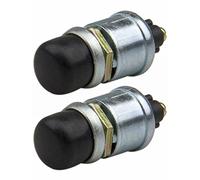 Reinscer 2 x bouton-poussoir, charge lourde, interrupteur de démarrage instantané, 12 V Dc, interrupteur de démarrage à bouton-poussoir résistant aux intempéries (50 ampères)