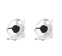Reinscer 2 x Projecteur holographique de ventilateur 3D, tableau LED de bureau, lampe holographique, lecteur, télécommande, prend en charge les photos et les vidéos