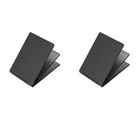 Reinscer 2X Couverture de Permis de Conduire Ultra Mince en Métal Titulaire de Permis de Conduire ID étui de Couverture de Carte de Crédit pour Documents de Conduite de Voiture (Noir)