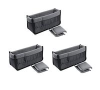 Reinscer 3 x reflex résistant aux chocs Insert Organisateur Case Partition Divider Étui de protection (Noir+), noir et gris., Noir et gris.