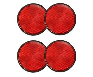 Reinscer 4pcs RÉFlecteur Rouge Rond Universel pour Moto ATV 5.6 x 0.8cm