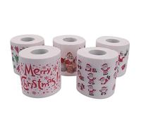 Reinscer 5 Styles PèRe NoëL Rouleau de Papier Serviettes en Papier de Soie DéCorations de NoëL NoëL Santa Bureau Chambre Papier Toilette 5 Rouleau