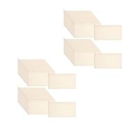 Reinscer 80 Pièces Toile Trousse Fermeture éclair Trousses de Maquillage Artisanat Vierge de Bricolage de Rangement Stationnaires pour Articles de Toilette Polyvalents (Beige)