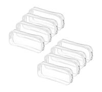 Reinscer 8X étui à Crayons Transparent Grande Capacité Stylo Transparent Sac à Crayons PVC Stylo Crayon Pochettes à Glissière