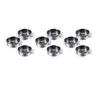 Reinscer 9 pièces tasse de mangeoire en acier inoxydable perroquet feeder tasse animal cage eau nourriture bol S