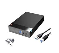 Reinscer Boîtier de disque dur externe vers USB 3.0 3,5 - Transfert de données à grande vitesse - Pour PC et ordinateur portable - Prise européenne