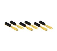 Reinscer Brosse à décolorer Peigne Ciseaux Brosse de nettoyage Barber Shop Peau Déteinte Vintage Tête Forme de Tête de sculpture Brosse de nettoyage Doré 6 pièces