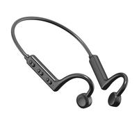 Reinscer Casque Bluetooth à conduction osseuse, casque tour de cou, casque sans fil, fonctionne avec les smartphones, écouteurs de musique.