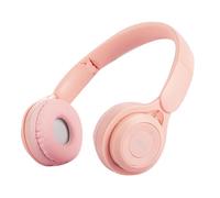 Reinscer Casque Bluetooth Y08 Casque Bluetooth sans fil Casque portable pliable pour enfant Rose