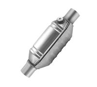 Reinscer Catalyseur universel avec entrée/sortie, avec connexion O2 et plaque 53004 Catalyseur de voiture en acier inoxydable