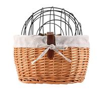 Reinscer Chat Chien Vélo Guidon Panier Animaux Siège Animaux de Compagnie en osier Tissé à la Main Vélo de Route Panier Animal de Compagnie Chat Chien Porteur