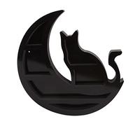 Reinscer Chat dans la lune cristal étagère chat cristal étagère murale PVC salon chambre maison rangement