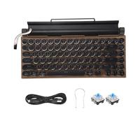 Reinscer Clavier de machine à écrire rétro, clavier mécanique sans fil Bluetooth, 83 touches, clavier d'ordinateur pour jeux d'ordinateur portable