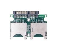 Reinscer Convertisseur double SD vers SATA de qualité industrielle, 15 broches + carte adaptateur SD vers série 7 broches
