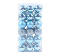 Reinscer DéCorations de NoëL Incassable NoëL Ensemble D'Ornement d'arbre Boules de DéCoration Nouveau Glace Bleue