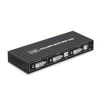 Reinscer DVI Commutateur KVM 2 en 1 4K Partager Ordinateur Clavier USB Souris Moniteur d'impression Écran de commutation multifonction