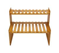 Reinscer Étagère de rangement en bambou à 2 couches pour la cuisine, les épices, les bouteilles en verre, les épices, la décoration de l'étagère, , le bureau