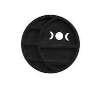 Reinscer Étagère en cristal en forme de de lune - Décoration murale - Phase de lune - Pour chambre à coucher - - 29,5 x 29,5 cm