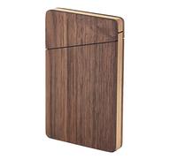 Reinscer Étui pour cartes de visite portable en bois de noyer pour homme et femme, porte-cartes de visite pour cadeaux d'affaires, portable, en bois de noyer, Comme sur la photo.