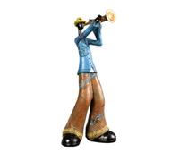 Reinscer Jazz Band Player Figurines Vintage Musicien Figure Résine Statues Ornement de Bureau Rétro Sculpture Maison Intérieur Décor C