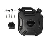 Reinscer Jerrycan Réservoir de carburant noir de 5 l avec serrure et clé pour voiture et moto