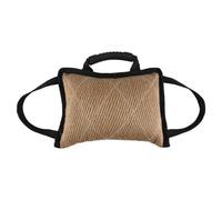 Reinscer Jouet de dressage pour chien avec 3 anses, coussin de morsure en lin