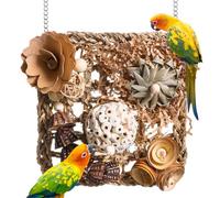 Reinscer Jouet pour oiseaux, perruche, jouet de recherche de nourriture pour oiseaux, tapis d'herbe, mur d'escalade pour perruches, perroquets, calopsittes, conures, inséparables