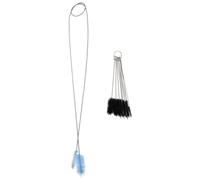 Reinscer Kit de brosses pour filtre d'aquarium - Poils flexibles à double extrémité - Avec longue brosse de nettoyage en acier inoxydable