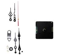 Reinscer Kit de MéCanisme de Mouvement D'Horloge Bricolage Silencieux Radiocommandé Mode de Signal DCF Allemagne avec 2 Ensembles de Remplacement de RéParation de Mains