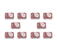 Reinscer Lot de 10 loupes de bijoutier portables 30x 21 mm - Or - Avec boîte