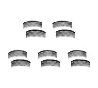 Reinscer Lot de 10 peignes à cheveux en plastique noir à 24 dents pour femme/fille